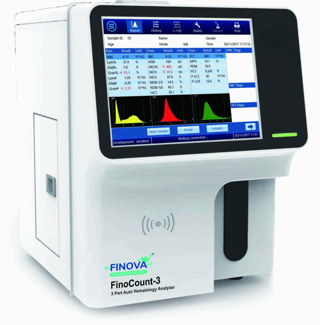 Finocount-3 3 Part Hematology Analyzer